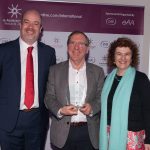 Dr. Bob Gomersall, BTL Chairman, accepting the Lifetime Contribution Award at the first e-Assessment Awards.